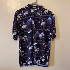 HOKUSAI FUJIYAMA Short Sleeve Button Down